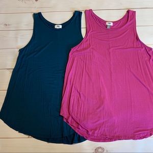 Old navy women’s XL TALL knit swing tank top 2 pcs